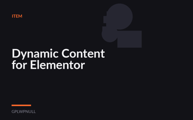 Dynamic Content for Elementor