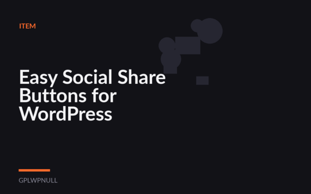 Easy Social Share Buttons for WordPress