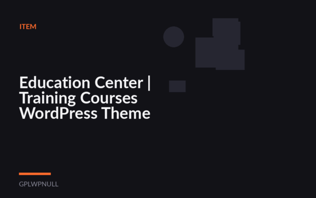 Education Center | Training Courses WordPress Theme