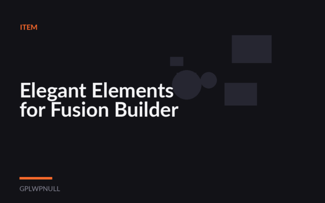 Elegant Elements for Fusion Builder