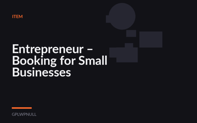 Entrepreneur – Booking for Small Businesses