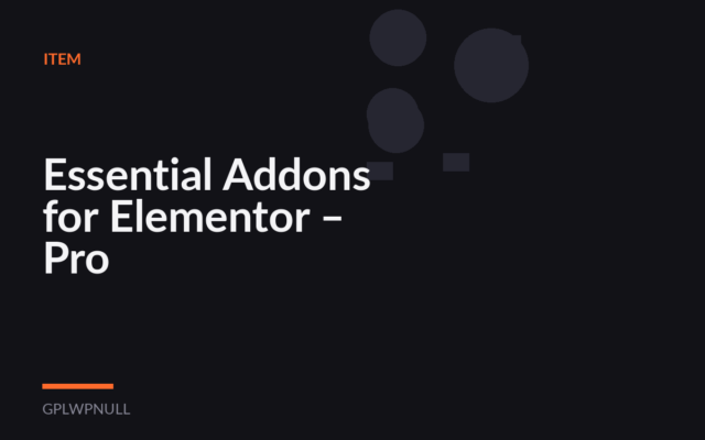 Essential Addons for Elementor – Pro
