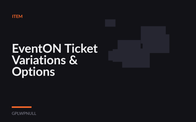 EventON Ticket Variations & Options