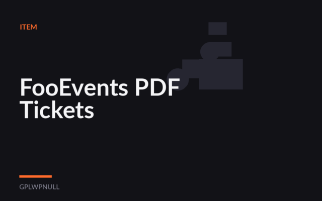 FooEvents PDF Tickets