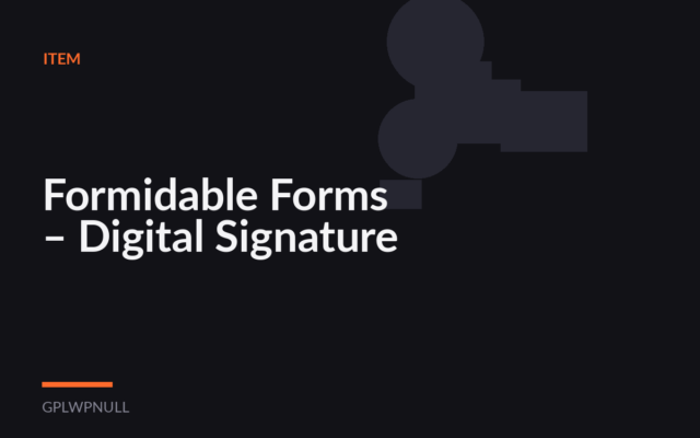 Formidable Forms – Digital Signature