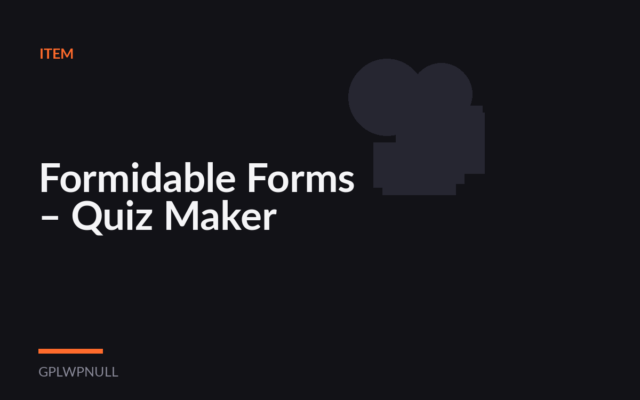 Formidable Forms – Quiz Maker