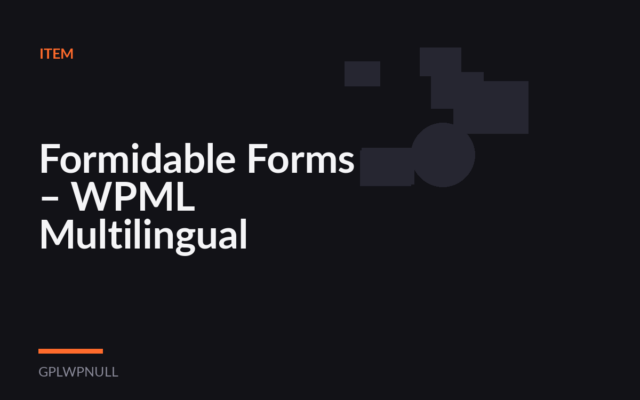 Formidable Forms – WPML Multilingual