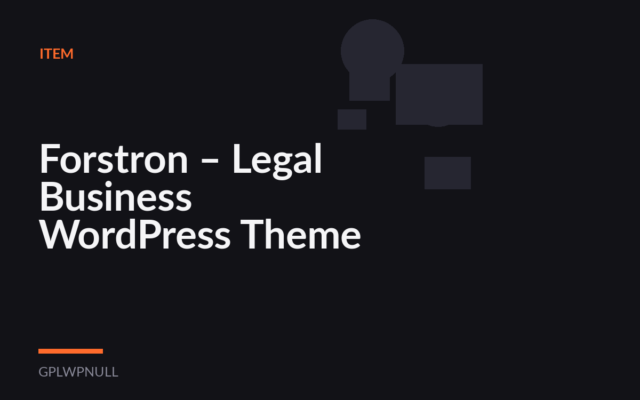 Forstron – Legal Business WordPress Theme