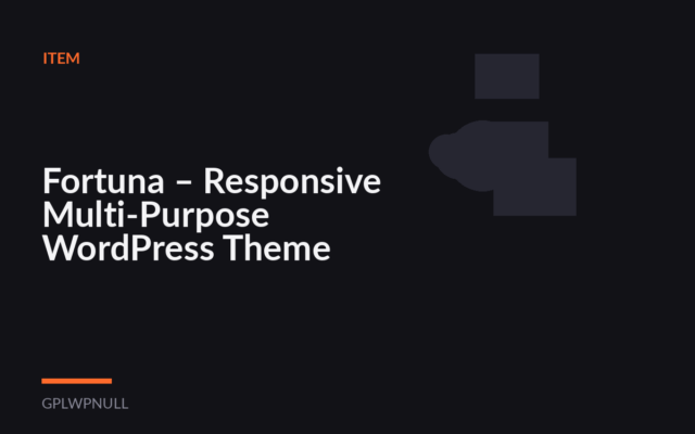 Fortuna – Responsive Multi-Purpose WordPress Theme