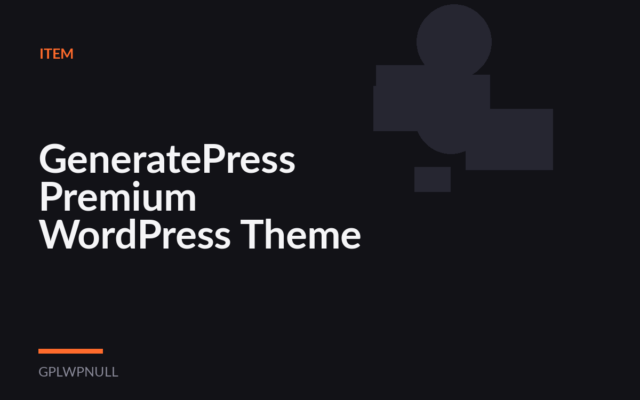 GeneratePress Premium WordPress Theme