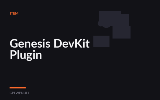 Genesis DevKit Plugin
