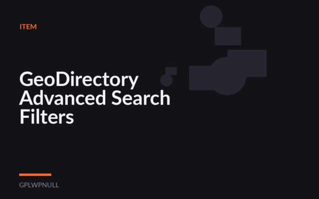 GeoDirectory Advanced Search Filters