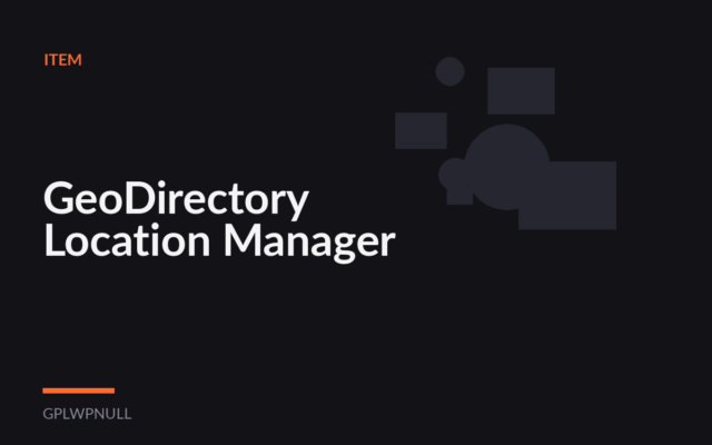 GeoDirectory Location Manager