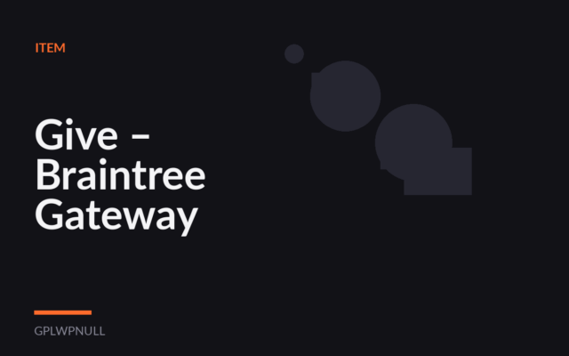 Give – Braintree Gateway
