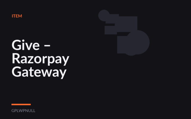 Give – Razorpay Gateway