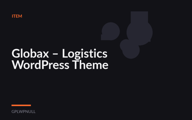 Globax – Logistics WordPress Theme