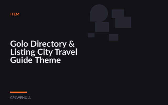 Golo Directory & Listing City Travel Guide Theme