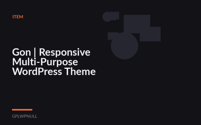 Gon | Responsive Multi-Purpose WordPress Theme