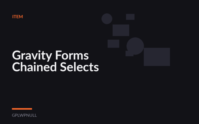 Gravity Forms Chained Selects