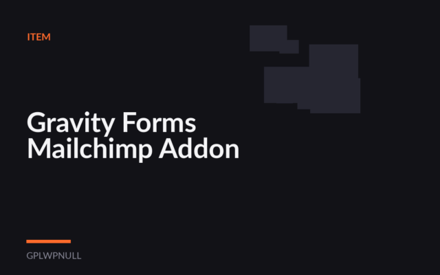 Gravity Forms Mailchimp Addon
