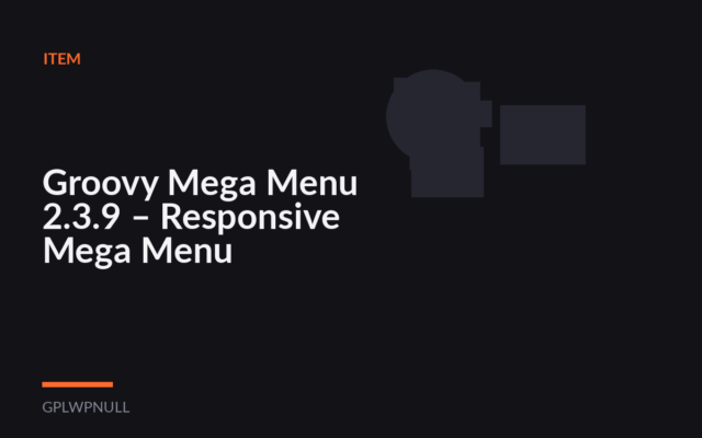 Groovy Mega Menu 2.3.9 – Responsive Mega Menu