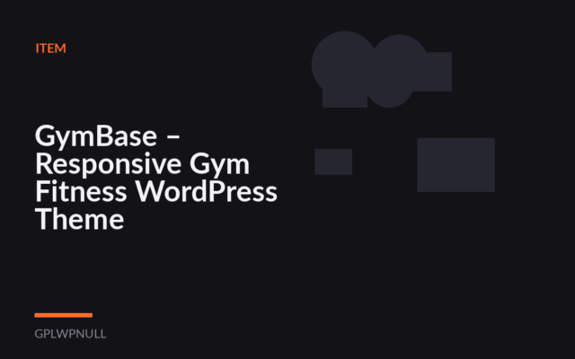 GymBase – Responsive Gym Fitness WordPress Theme