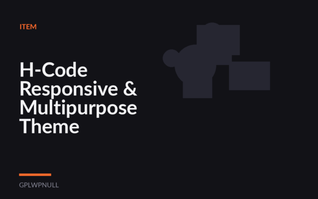H-Code Responsive & Multipurpose Theme