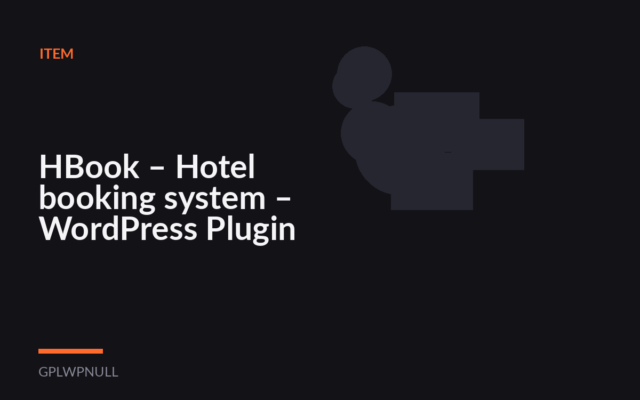 HBook – Hotel booking system – WordPress Plugin