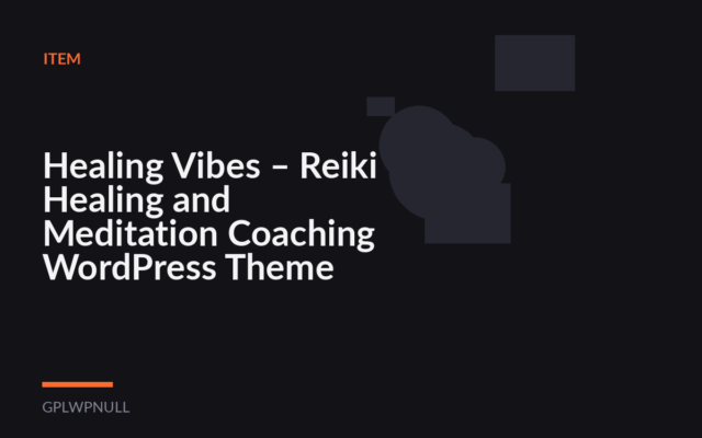 Healing Vibes – Reiki Healing and Meditation Coaching WordPress Theme