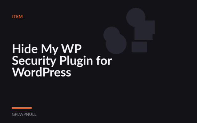 Hide My WP Security Plugin for WordPress