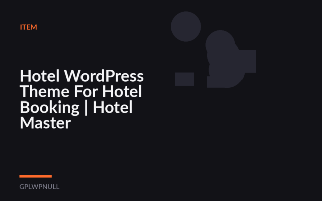 Hotel WordPress Theme For Hotel Booking | Hotel Master