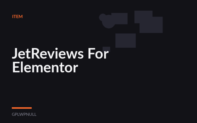 JetReviews For Elementor