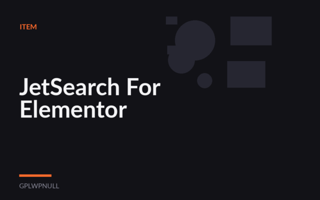 JetSearch For Elementor