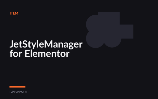 JetStyleManager for Elementor
