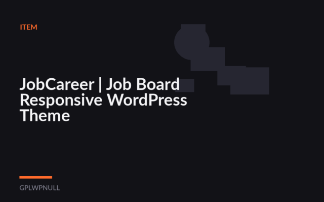 JobCareer | Job Board Responsive WordPress Theme