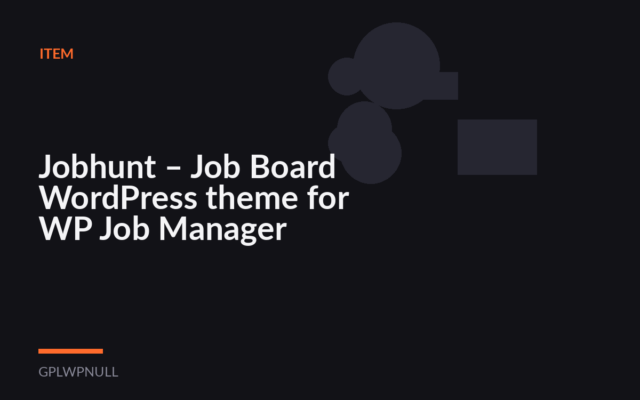Jobhunt – Job Board WordPress theme for WP Job Manager