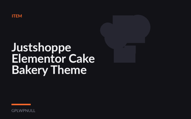 Justshoppe Elementor Cake Bakery Theme