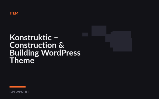 Konstruktic – Construction & Building WordPress Theme