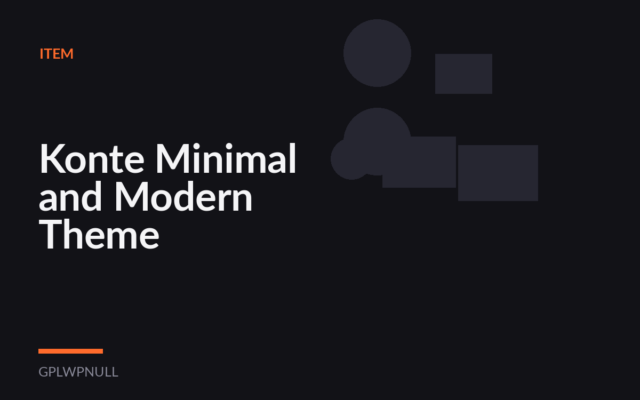 Konte Minimal and Modern Theme