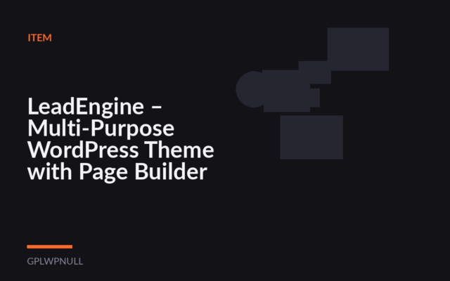 LeadEngine – Multi-Purpose WordPress Theme with Page Builder