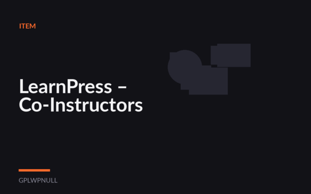 LearnPress – Co-Instructors