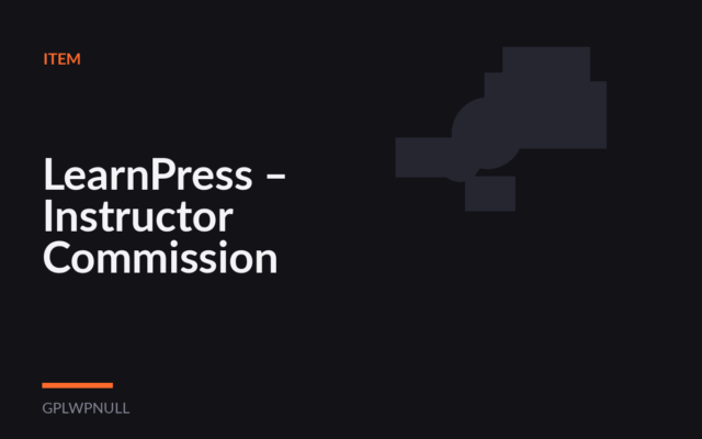 LearnPress – Instructor Commission