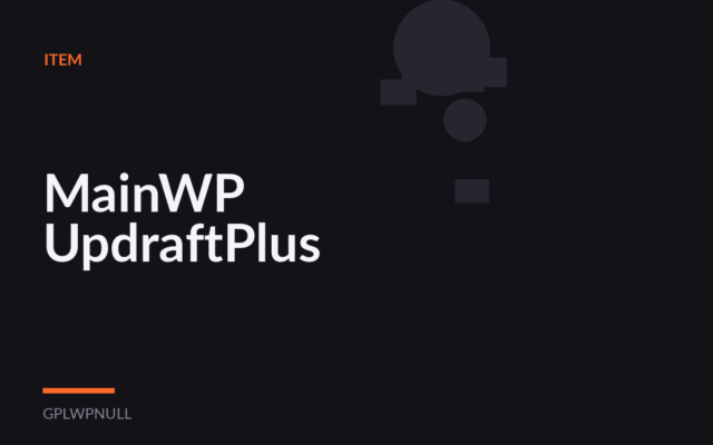 MainWP UpdraftPlus