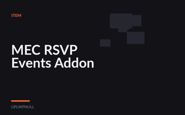 MEC RSVP Events Addon