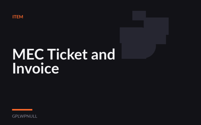 MEC Ticket and Invoice