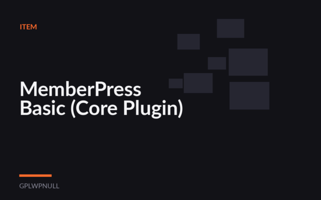 MemberPress Basic (Core Plugin)