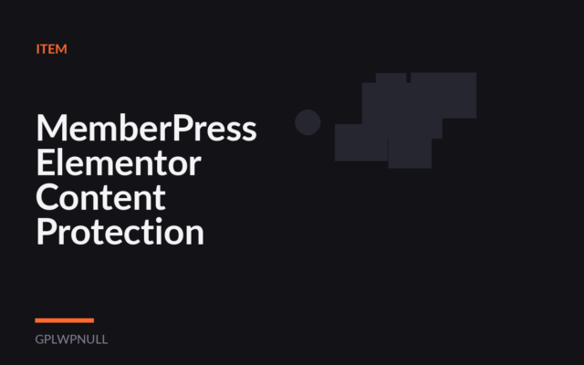 MemberPress Elementor Content Protection
