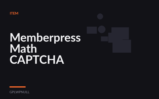 Memberpress Math CAPTCHA