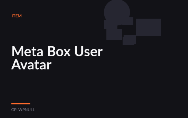 Meta Box User Avatar