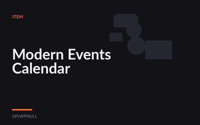 Modern Events Calendar